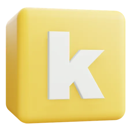 Minúscula k  3D Icon