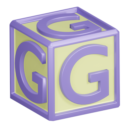 Lettre de l'alphabet g  3D Icon