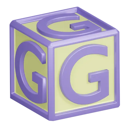 Lettre de l'alphabet g  3D Icon