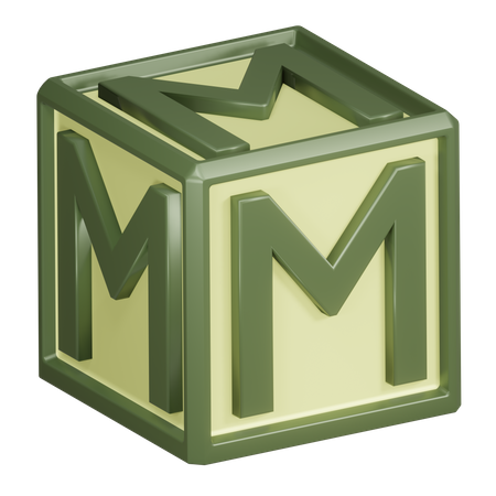 Lettre de l'alphabet m  3D Icon