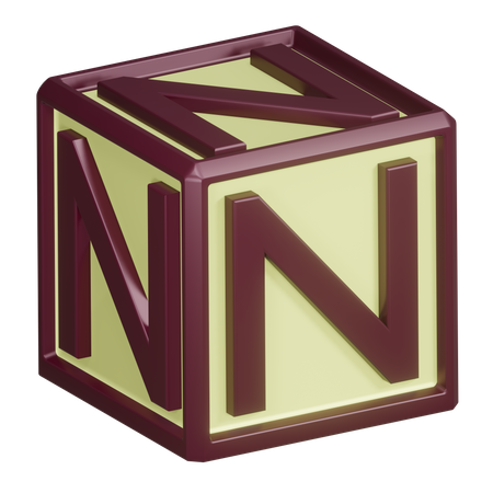 Lettre de l'alphabet n  3D Icon