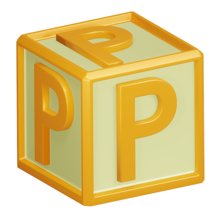 Lettre de l'alphabet p  3D Icon