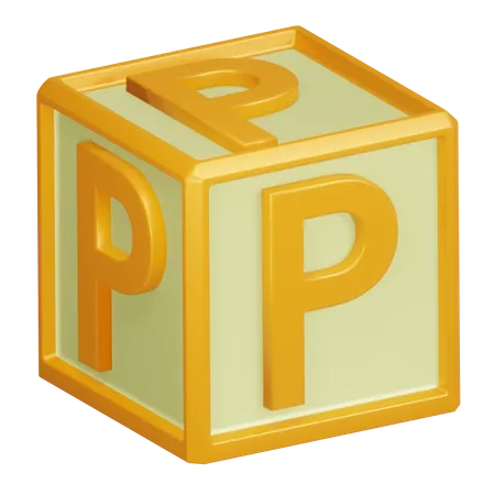 Lettre de l'alphabet p  3D Icon