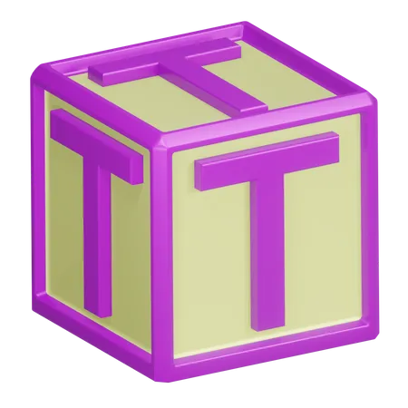 Lettre de l'alphabet t  3D Icon