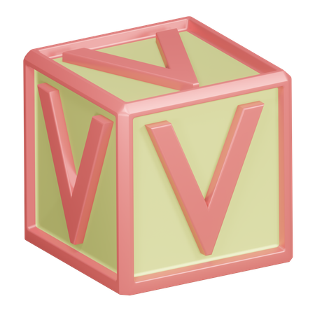 V lettre de l'alphabet  3D Icon