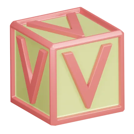 V lettre de l'alphabet  3D Icon