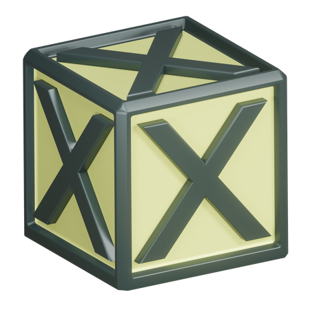 X lettre de l'alphabet  3D Icon