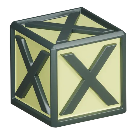 X lettre de l'alphabet  3D Icon