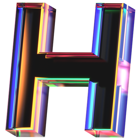 H lettre  3D Icon