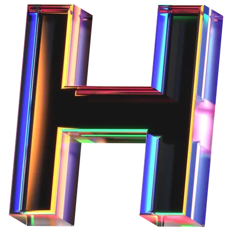 H lettre  3D Icon