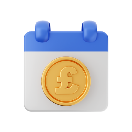 Fecha de pago de la libra  3D Icon