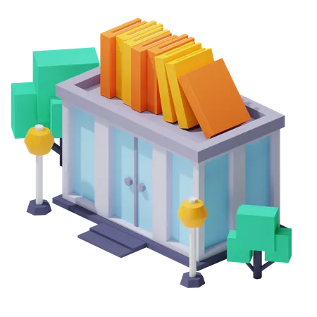 Librairie  3D Icon