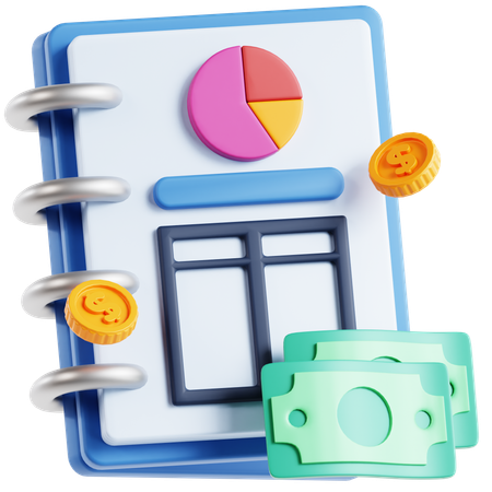 Libro de finanzas  3D Icon