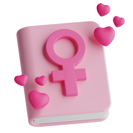 Libro del día de la mujer  3D Icon