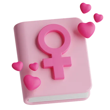 Libro del día de la mujer  3D Icon