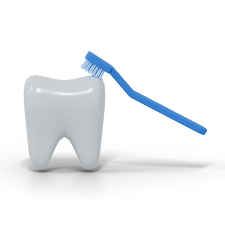 Limpieza de dientes  3D Illustration