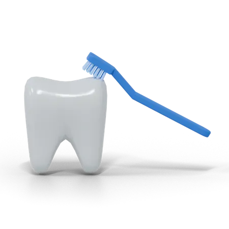 Limpieza de dientes  3D Illustration