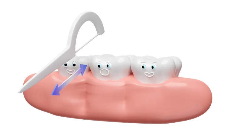 Limpieza dental  3D Illustration