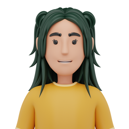 Avatar de linda garota  3D Icon