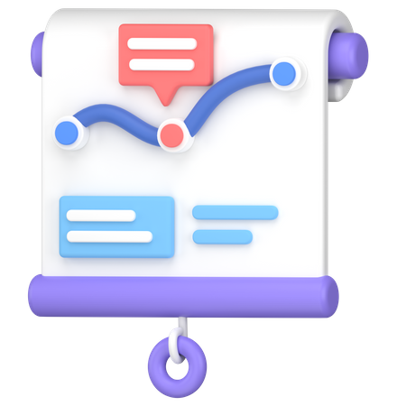 Line chart  3D Icon