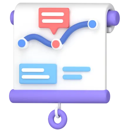 Line chart  3D Icon