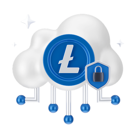 Linecoin Cloud Network  3D Icon