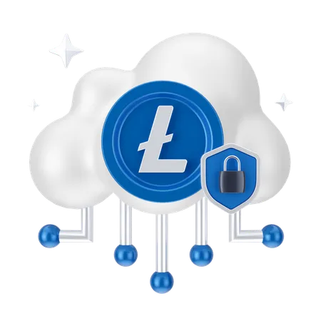 Linecoin Cloud Network  3D Icon