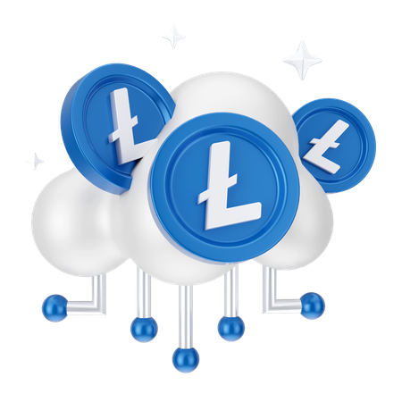 Linecoin Cloud Network  3D Icon