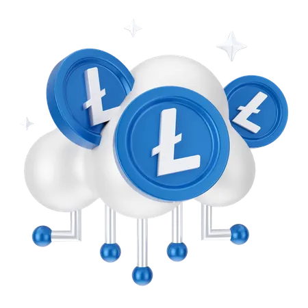 Linecoin Cloud Network  3D Icon