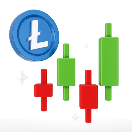 Linecoin Growth  3D Icon