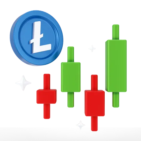 Linecoin Growth  3D Icon