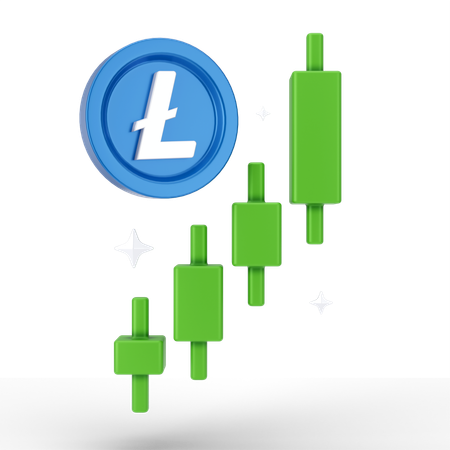 Linecoin Growth  3D Icon