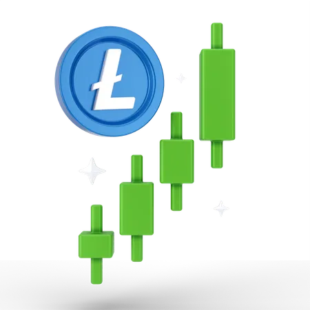 Linecoin Growth  3D Icon