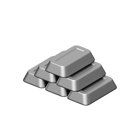 Lingotes de plata  3D Icon