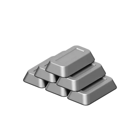 Lingotes de plata  3D Icon