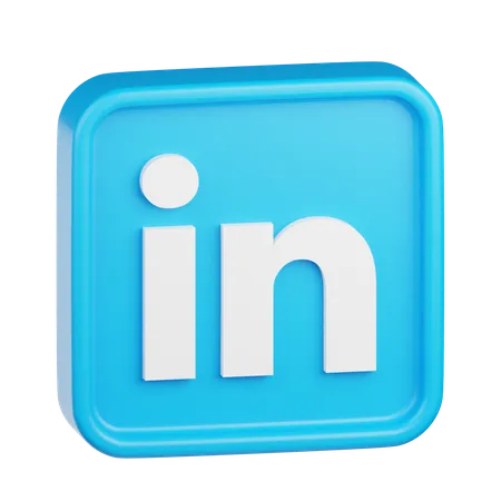 Logo LinkedIn  3D Icon