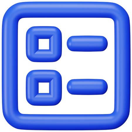 List  3D Icon