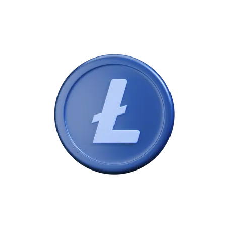 Moneda criptográfica Litecoin Original  3D Icon