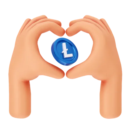 Litecoin Love  3D Icon