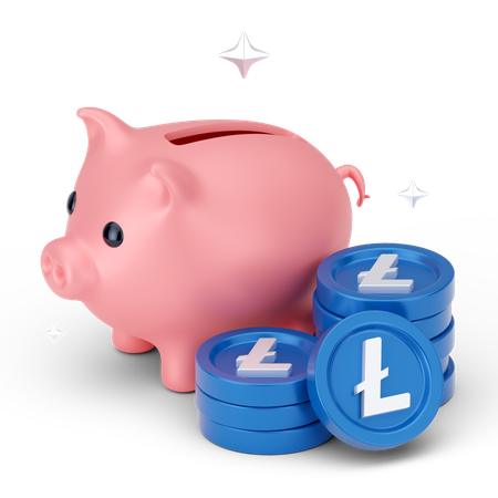 Litecoin Savings  3D Icon