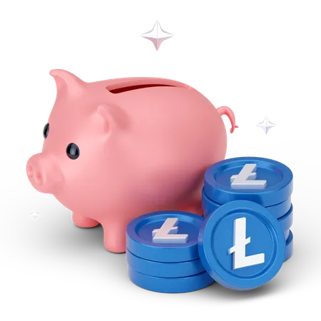 Litecoin Savings  3D Icon