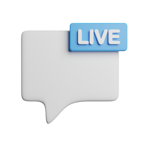 Live Chat  3D Icon