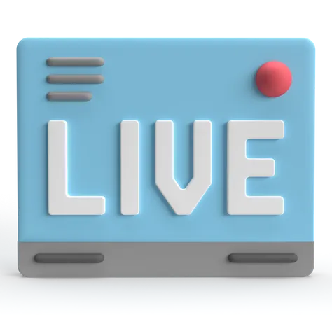 Live Stream  3D Icon