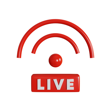 Live Streaming  3D Illustration