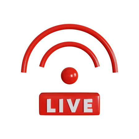 Live Streaming  3D Illustration