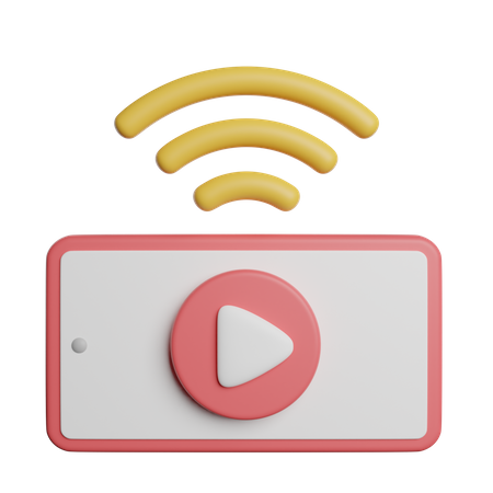 Live Streaming Phone  3D Icon