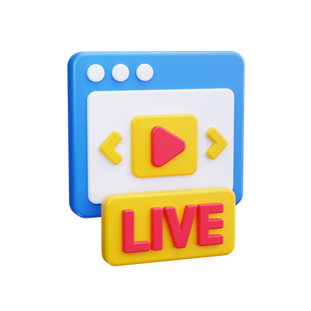 Live-Video  3D Icon