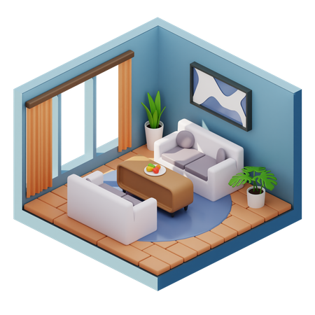 Living Room  3D Icon