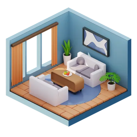 Living Room  3D Icon