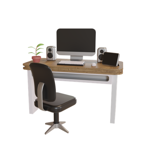 Ambiente de trabalho  3D Illustration